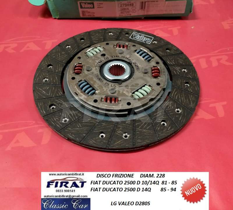 DISCO FRIZIONE FIAT DUCATO 2500 D (D280S)